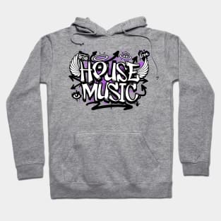 HOUSE MUSIC  - Graffiti Steez (Black/purple) Hoodie